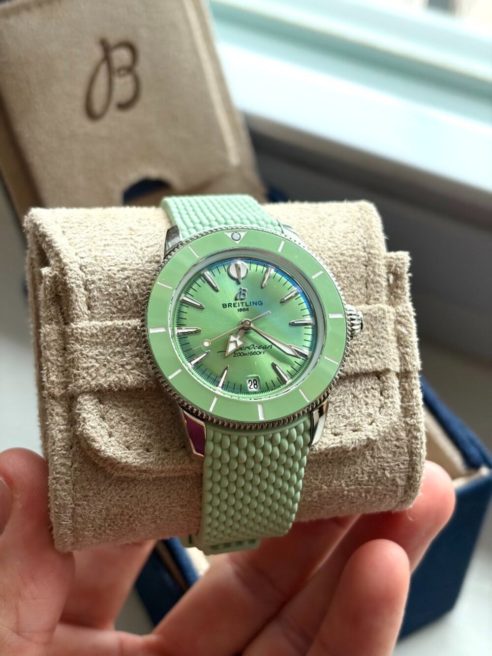 Breitling Superocean Heritage 36mm Green Dial Automatic A10390361L1A1 Full Set